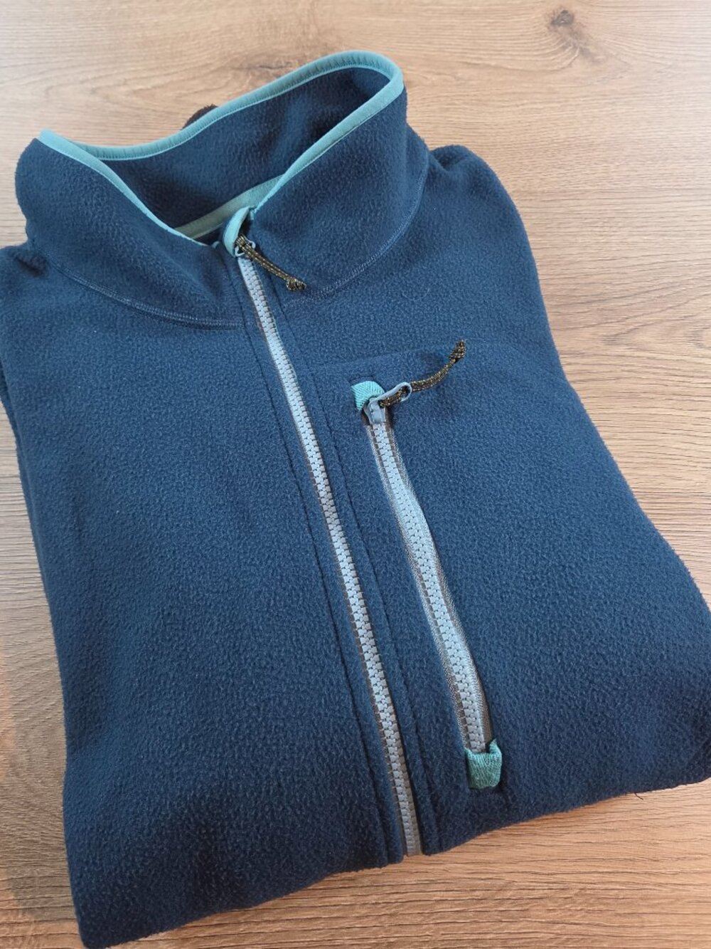 REI Co-op Men's XXL Polartec Fleece Full Zip Jacket Blue Teal 194611 Hiking